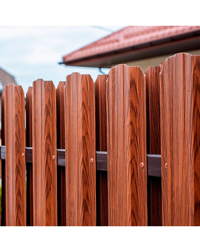 Металлический штакет 1700х110мм цвет дерево Printech®