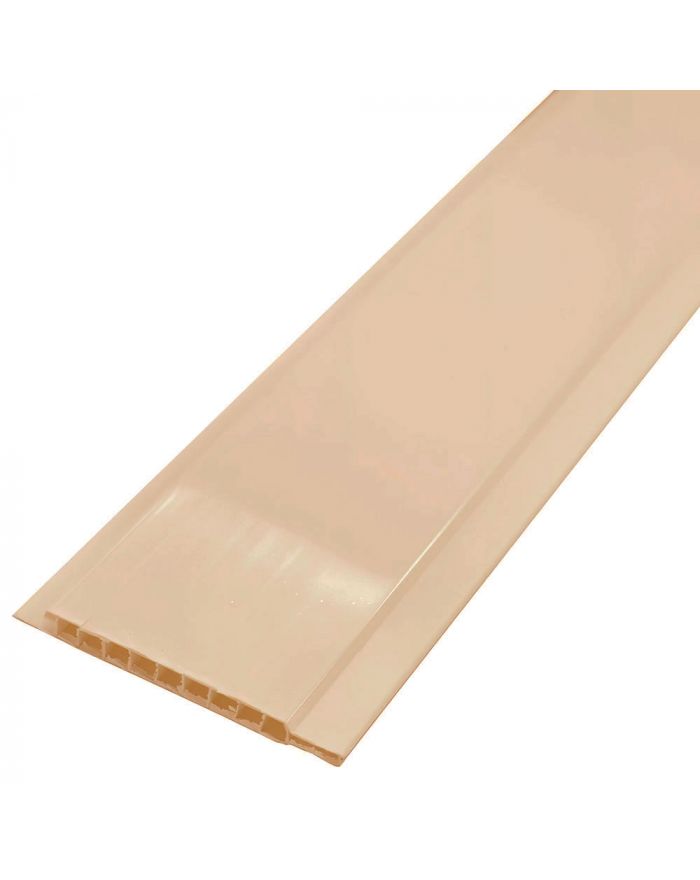 Панель ПВХ Бежевая вагонка лак 8х100х6000 мм