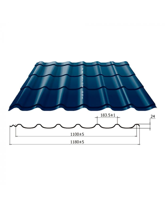 Металлочерепица Классик 0.35мм полиэстер