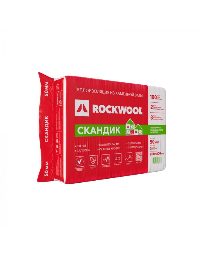 Утеплитель ROCKWOOL ЛАЙТ БАТТС СКАНДИК (5,76 м2/уп)
