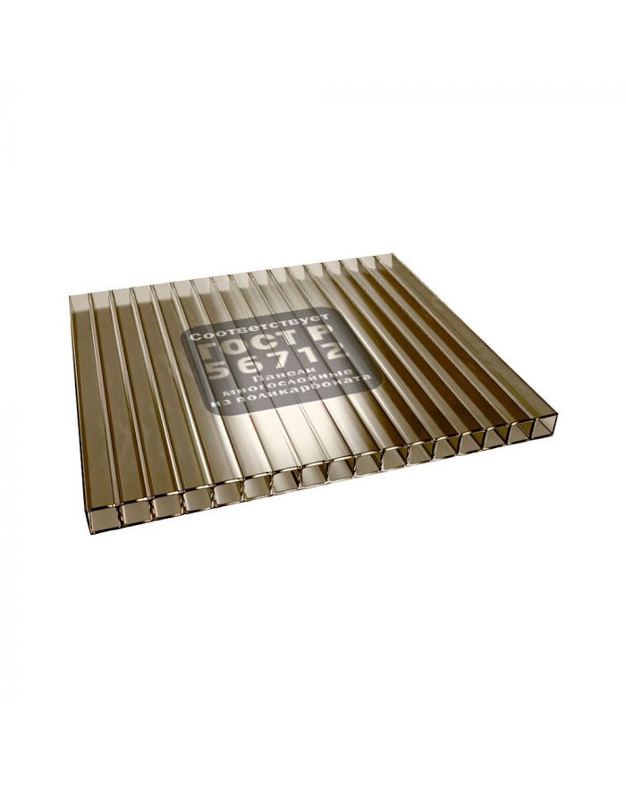 Сотовый поликарбонат 10 мм бронзовый 