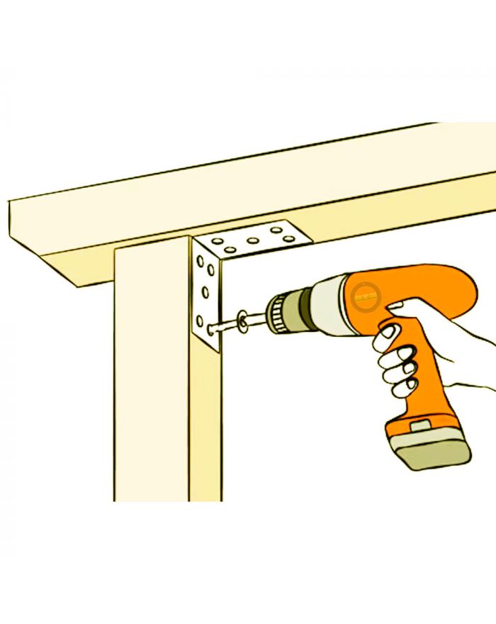 Уголок крепежный усиленный 90х50х55мм
