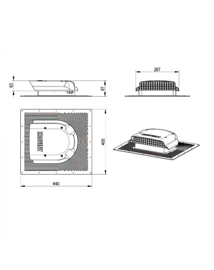 Кровельный вентиль Krovent KTV New