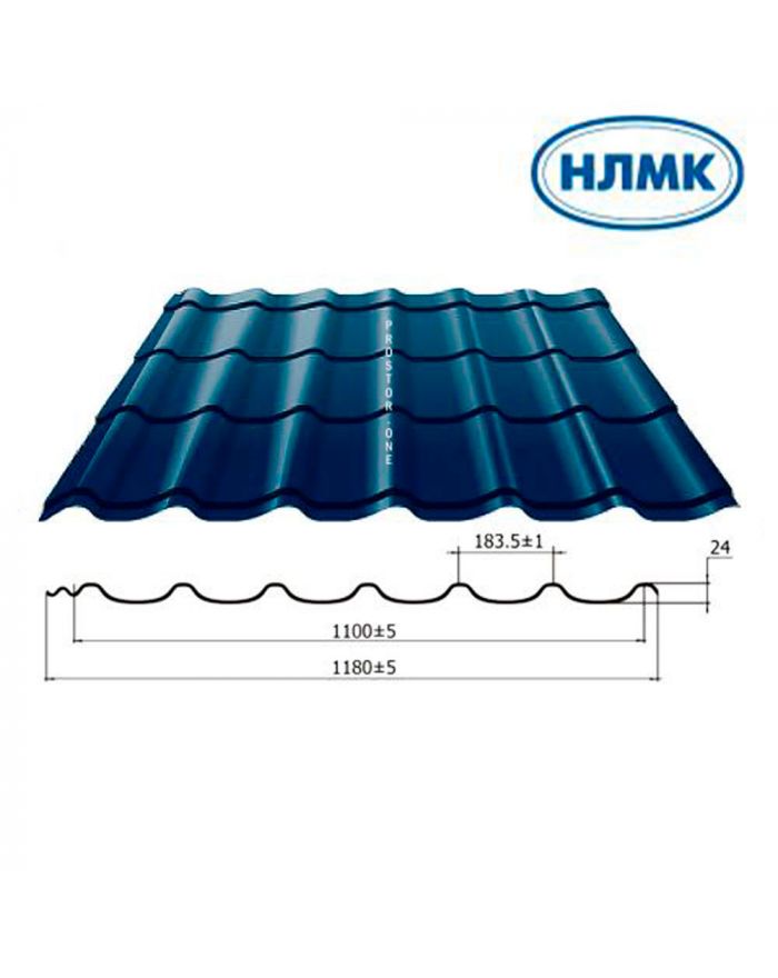 Металлочерепица 0.45мм с покрытием матовый полиэстер НЛМК