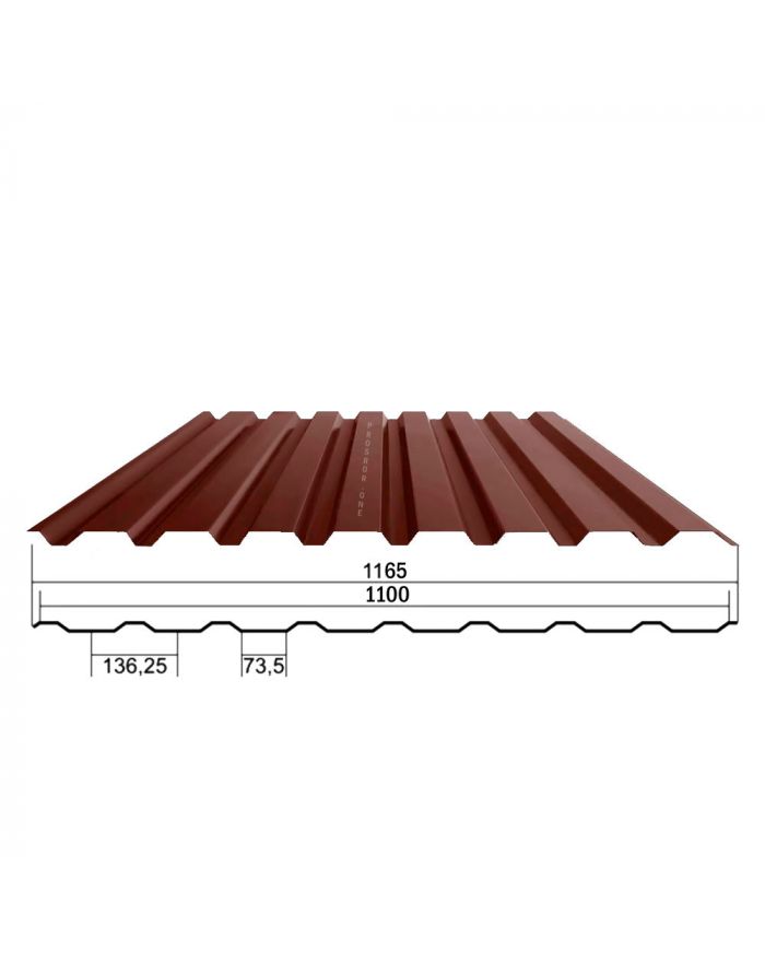 Профлист ПП-20 с покрытием полиэстер