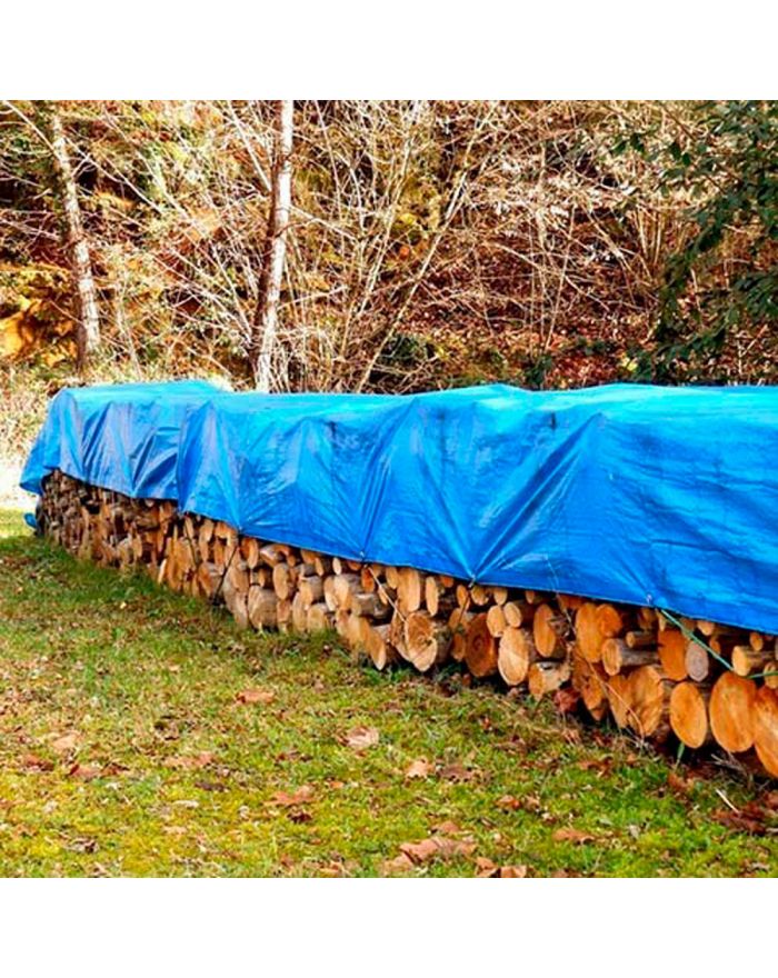 Тент Тарпаулин синий 180 гр/м2 с люверсами