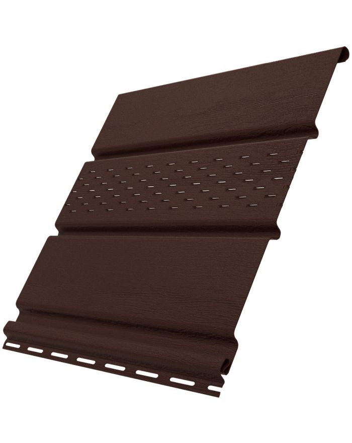 Софит с центральной перфорацией, коричневый 