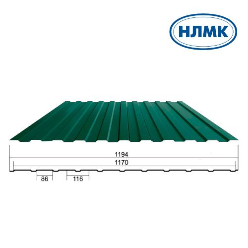 Профлист С-8 с покрытием матовый полиэстер НЛМК 